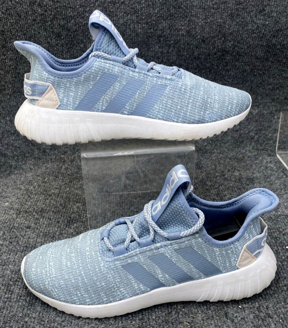 adidas Kaptir X Women's Size 8.5 Blue Knit Running Shoe Sneaker Clog Sock FW4742
